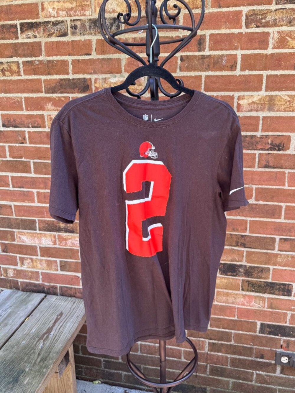 Nike NFL Cleveland Browns Johnny Manziel 2 T-Shirt Brown Size L